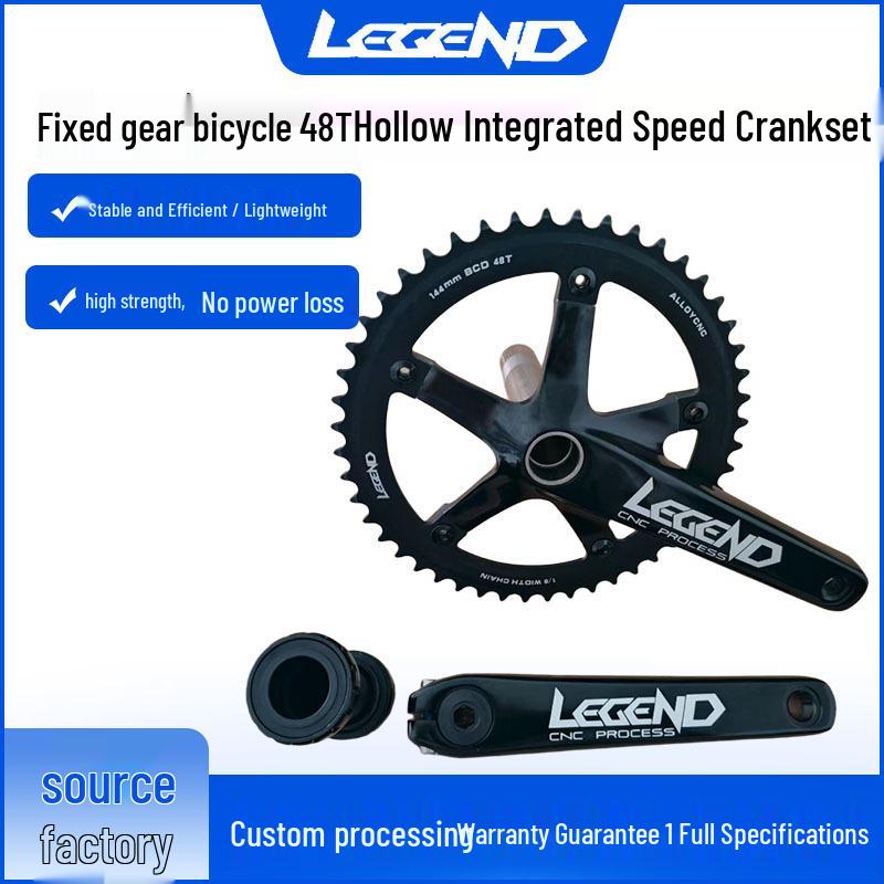 LEGEND Fixie Bike 48T Integrated Crankset 170MM with Bottom Bracket and Chainring Sprocket