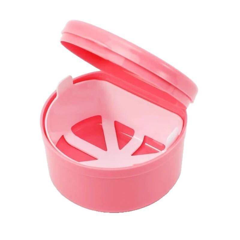 Compact Denture Cleaning & Storage Box with Filter Net