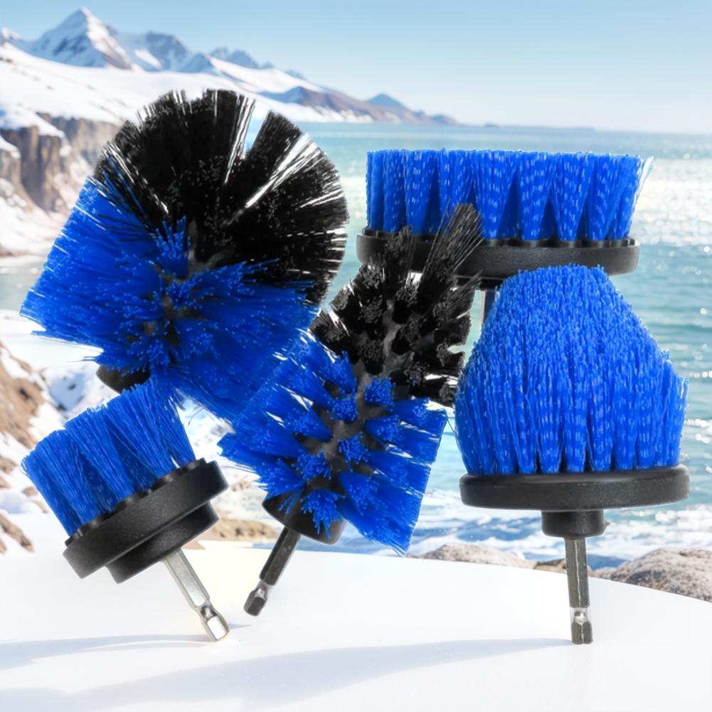 5Pcs Multi-Purpose Electric Drill-Brush Power Scrubber Brush Set Cordless Drill Attachment Kit Kitchen Bathroom Cleaning Kit