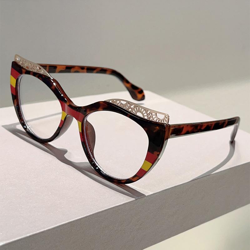 Fashion Gradient Purple Cat Eye Reading Glasses Women Luxury Designer Far Sight Optical Eyewear Prescription Chunky Glasses