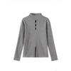 Semi-high Neck, Cut-out Long-sleeved Knitted Sweater, A New Early Autumn Style for Women with A Spicy Girl Look, A Slimming and Unique Sweater Top