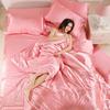 4 PCS Bedding Set Luxury Mulberry Silky Blending Bedding Set Satin Duvet Cover Set High End Single Double Comforter Cover