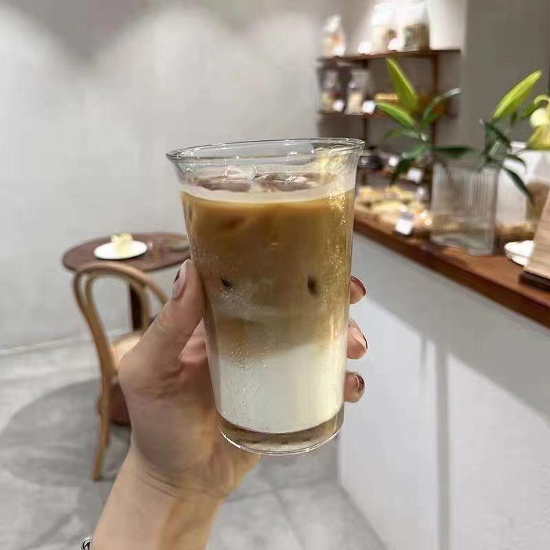 350ml Transparente Glastasse Japanisches Hitzebeständiges Glas Wasserbecher Milchkaffeetassen Teetasse Hochzeitsgeschenke Dropship