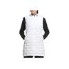 Adidas 670 Padded Solid Color Full Zip Stand Collar Mid Length Down Vest Women vests White HZ6053