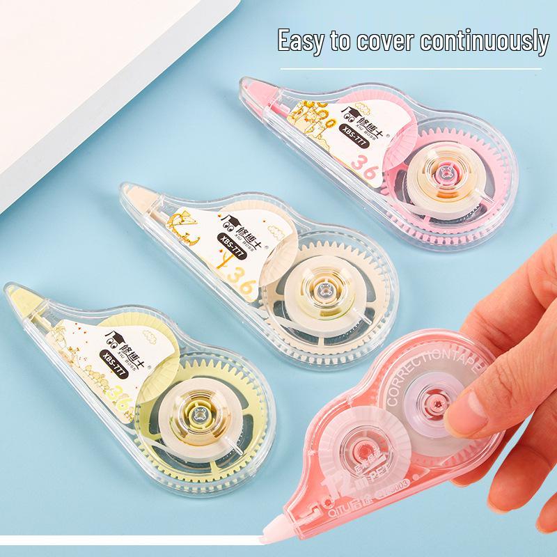 Kreatives Cartoon Korrekturband-Set - Große Kapazität 72m, Niedliches Mädchenhaftes Design, Perfekt für Schüler und Schreibwarenliebhaber