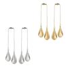 Alloy Water Drop Tassel Temperament Long Earrings High-End Simple Studs Cold Wind Earrings