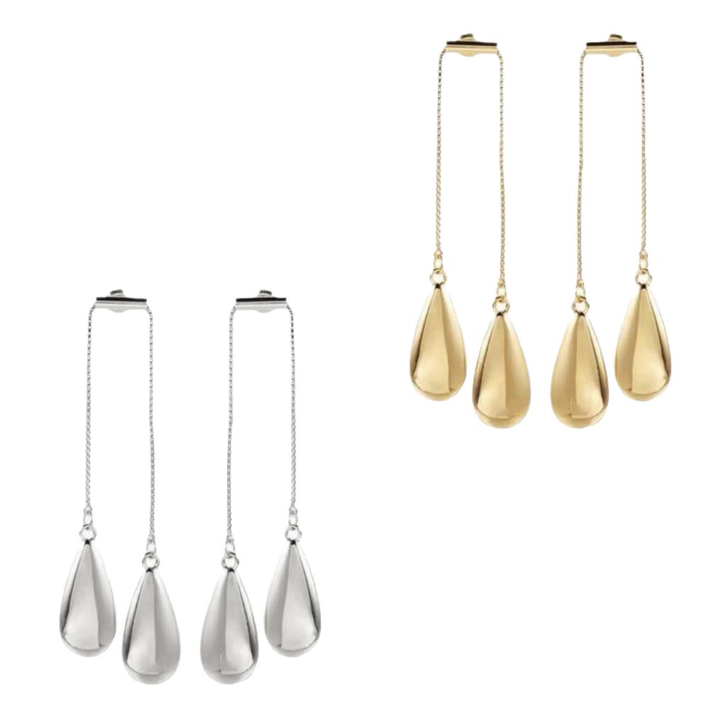Alloy Water Drop Tassel Temperament Long Earrings High-End Simple Studs Cold Wind Earrings