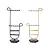 Necklaces Hanging-Storage Tree Display Rack Marble Base Exquisite Jewelry Tower Stand Metal Earring Holder Organizer