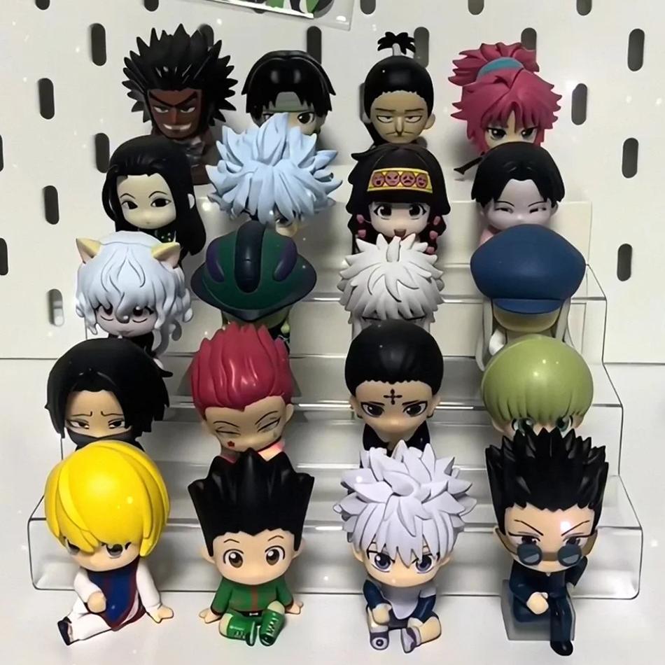 5cm Hunter×Hunter Anime Figure Phantom Troupe Hisoka Action Figure Q Version Room Decoration Christmas Gift PVC Model Toys
