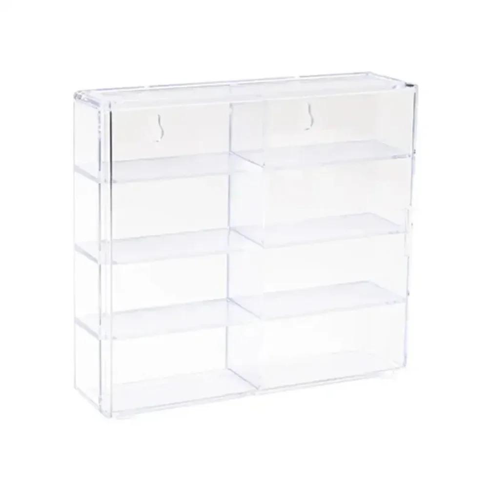 Acrylic Car Display Box 1:64 For Hot Wheels Car Model Toy 8 Grid Cabinet Rack Dustproof Stackable Car Storage Boxes Transparent