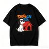Cute Cartoon Beagle Dog Unisex Tshirt Vintage Comic Puppy Graphic Tee Aesthetic Casual Top Forstreetwear Black White Tops
