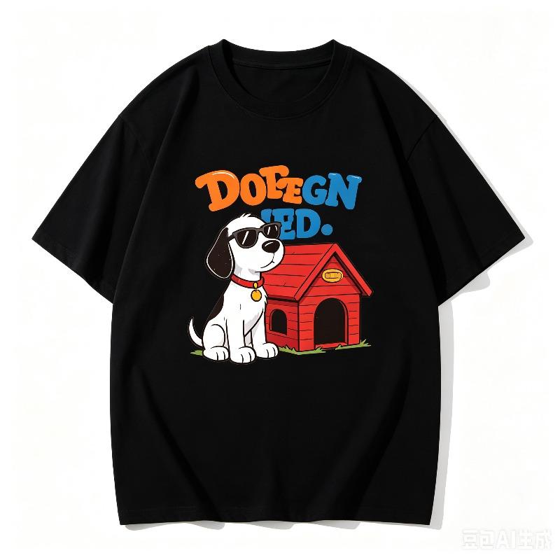 Cute Cartoon Beagle Dog Unisex Tshirt Vintage Comic Puppy Graphic Tee Aesthetic Casual Top Forstreetwear Black White Tops