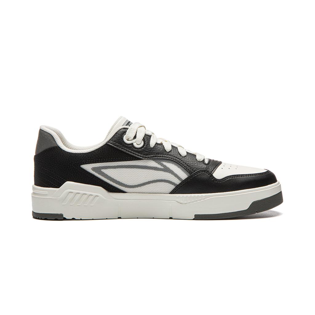 Li Ning Common 80s Fashion Classic Comfortable Sports Versatile Campus Street Trend Low-Top Skate Shoes Men sneaker Black Champagne White AGCW037-1