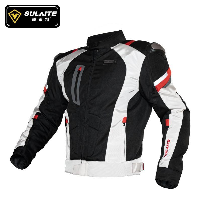 SULAITE Off-Road Motorcycle Riding Jacket Pants Set Winter Warm Waterproof CE2 Armor Protective Gear Men