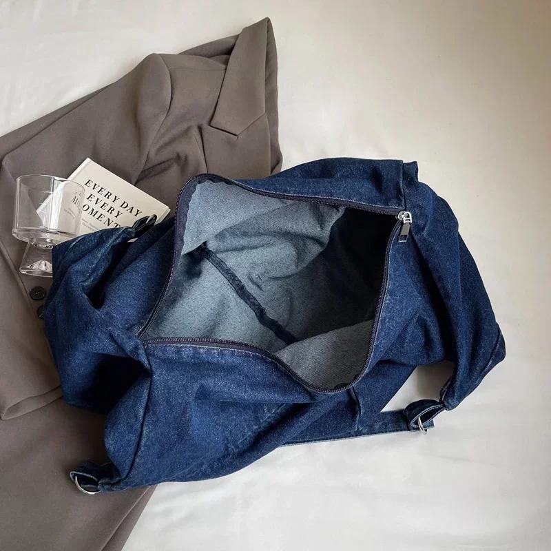 Cowboy fabric shoulder bag for women autumn and winter new casual light travel single shoulder axillary