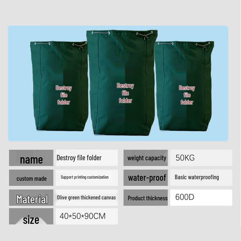 Yilan Canvas Document Storage and Disposal Bags