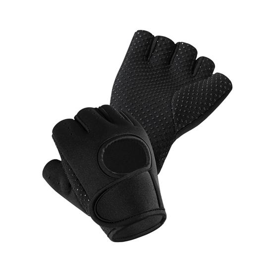 Yousheng 2Pcs Half Finger Sports Gloves, Anti-slip Breathable Fingerless Gloves, Adjustable Men Women Gloves for Dumbbell Weightlifting Workout