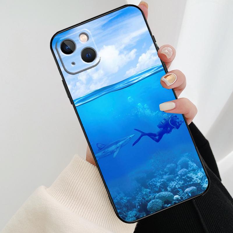 Diver Underwater Diving Cave Caving Phone Case For iPhone 17 Pro Max 16 15 11 13 12 14 Pro Max mini 15 16 Plus 16e 17 Air Cover