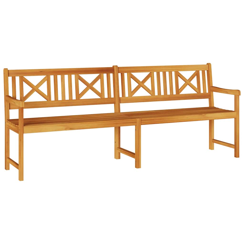 Outdoor Bench Natural 220 x 56 x 90 cm Solid Acacia Wood