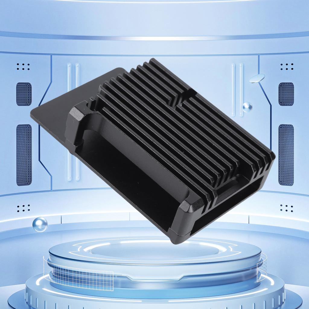 Heavy Duty Passive Cooling Metal Case with Dual Cooling Fan Aluminum Cooling Case with Thermal Tape for Raspberry Pi 4B