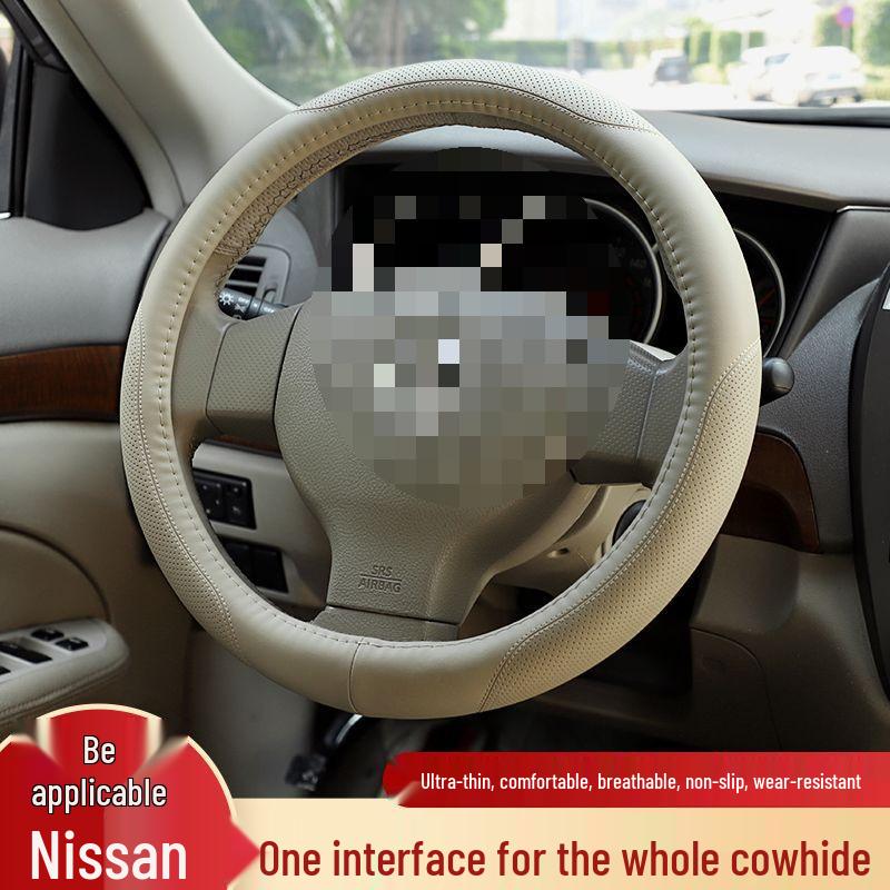 D0X Echte Lederlenkradabdeckung für Nissan Sylphy, Murano, Old Teana, Qashqai, Sunny, Livina, Tiida.