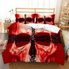 3D Digital Printed Bedding Set, Black Skull Head Series Bedding Cover, Pillowcase, Duvet Cover, AU240 * 270, Extra Large Home Decoration