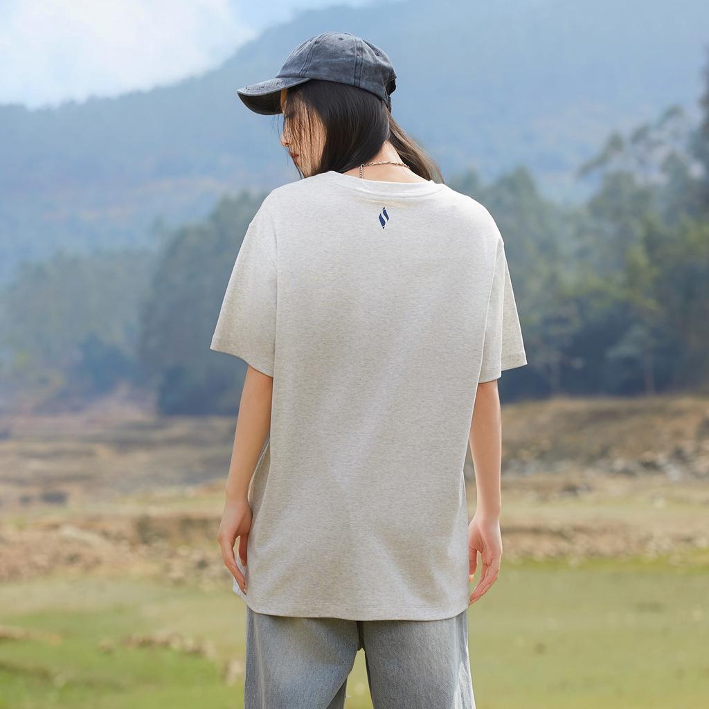 Skechers Elegant Diamond Collection T Shirt Unisex Light Heather Gray L225U163-0248