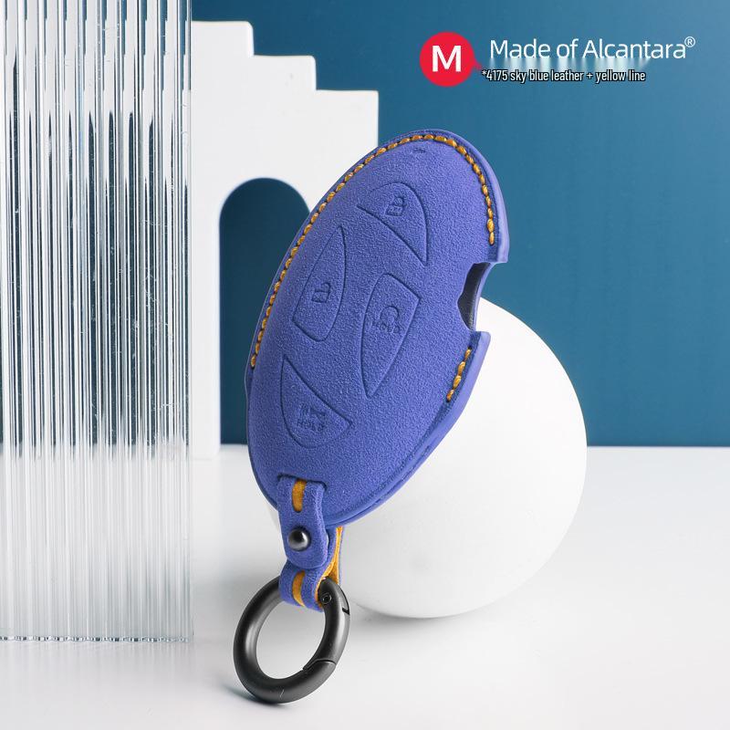 Hyundai Korea 3D Alcantara Suede Key Cover - Car Remote Pouch