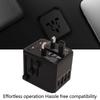 Travel Adapter Black Universal Adapter with 3 USB 1 Type C Safety Protection International Adapter