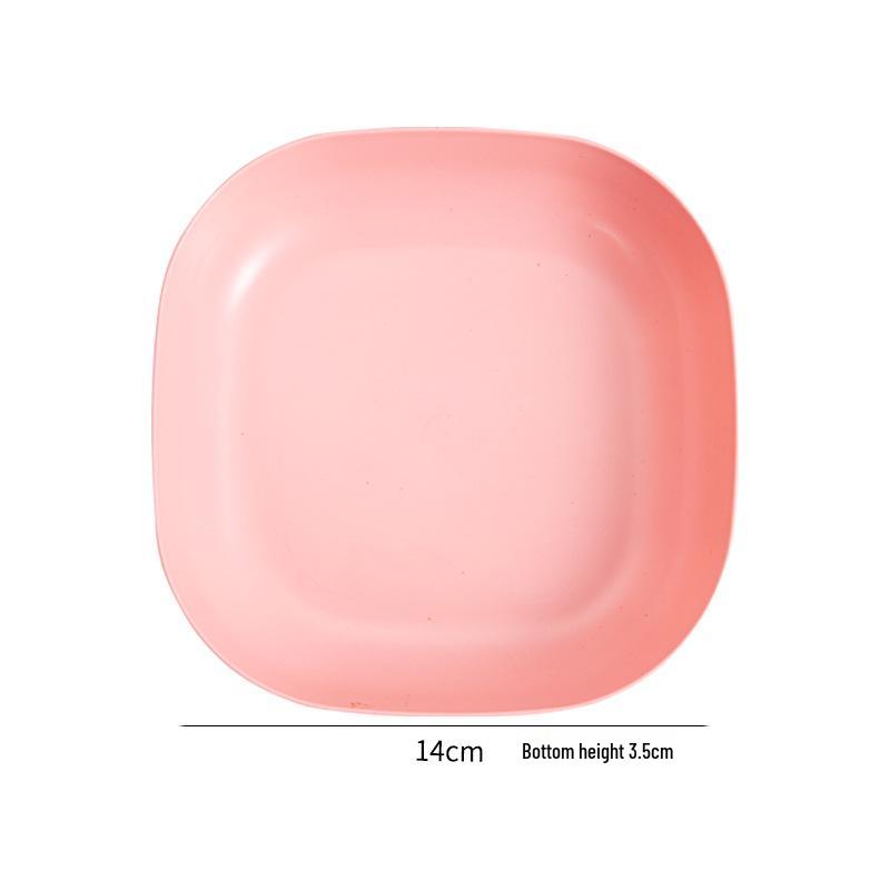 Elegant Gold-Edged Plastic Fruit Plate - Stylish Square Bone Dish for High-End Living Room Decor