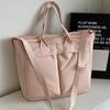 Zipper commuter tote bag women's leisure simple shoulder messenger bag handbag large capacity leisure commuting