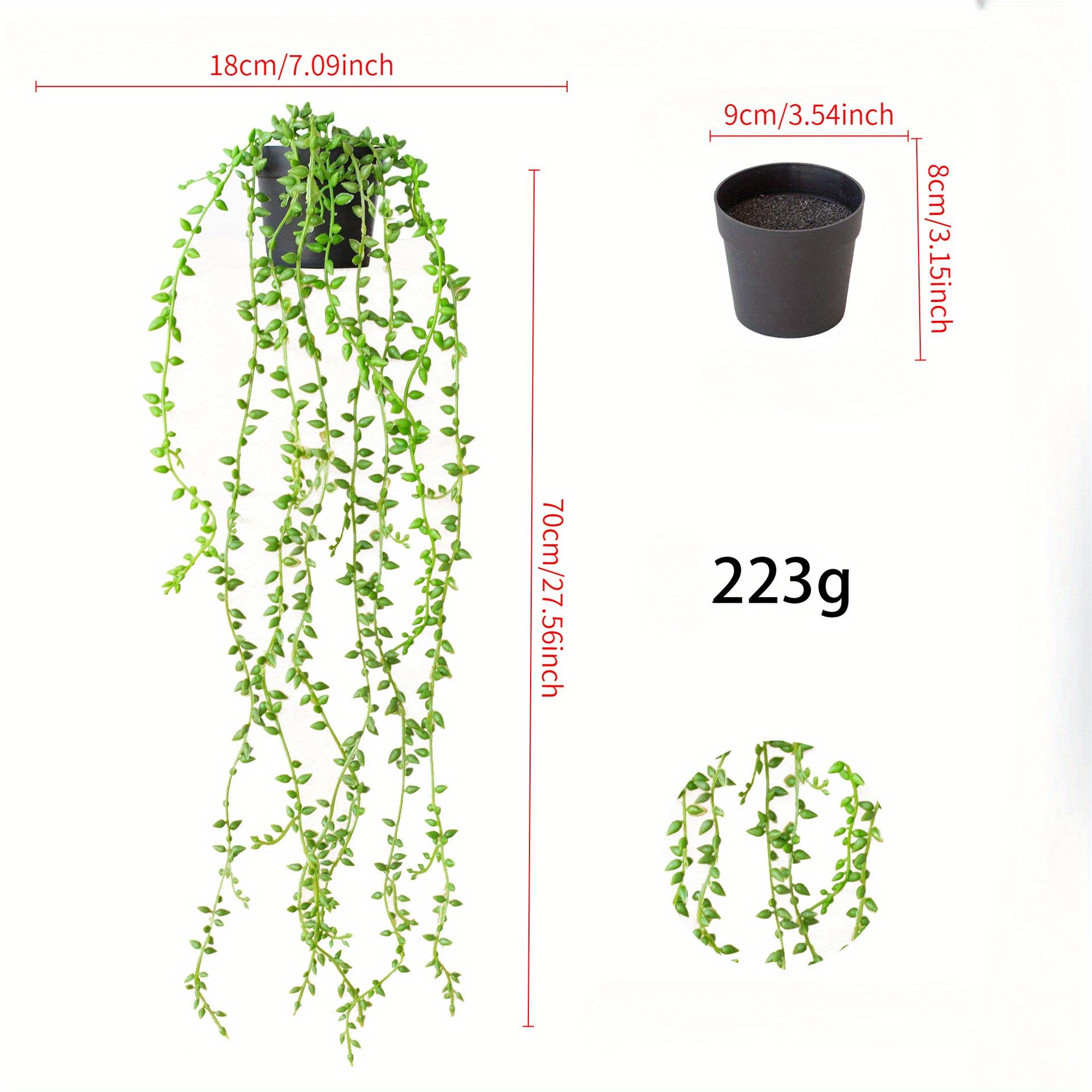 Artificial Hanging Plants Set with Small Pot Eucalyptus Leaf Vine Potted for Indoor Outdoor Wall Home Shelf Decoration