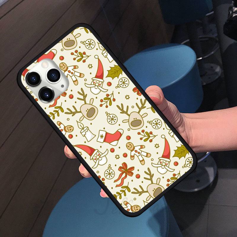Happy New Year Christmas Gift Cute Phone Case for iPhone 11 12 Pro XS MAX 8 7 6 6S Plus X 5S SE 2020 XR