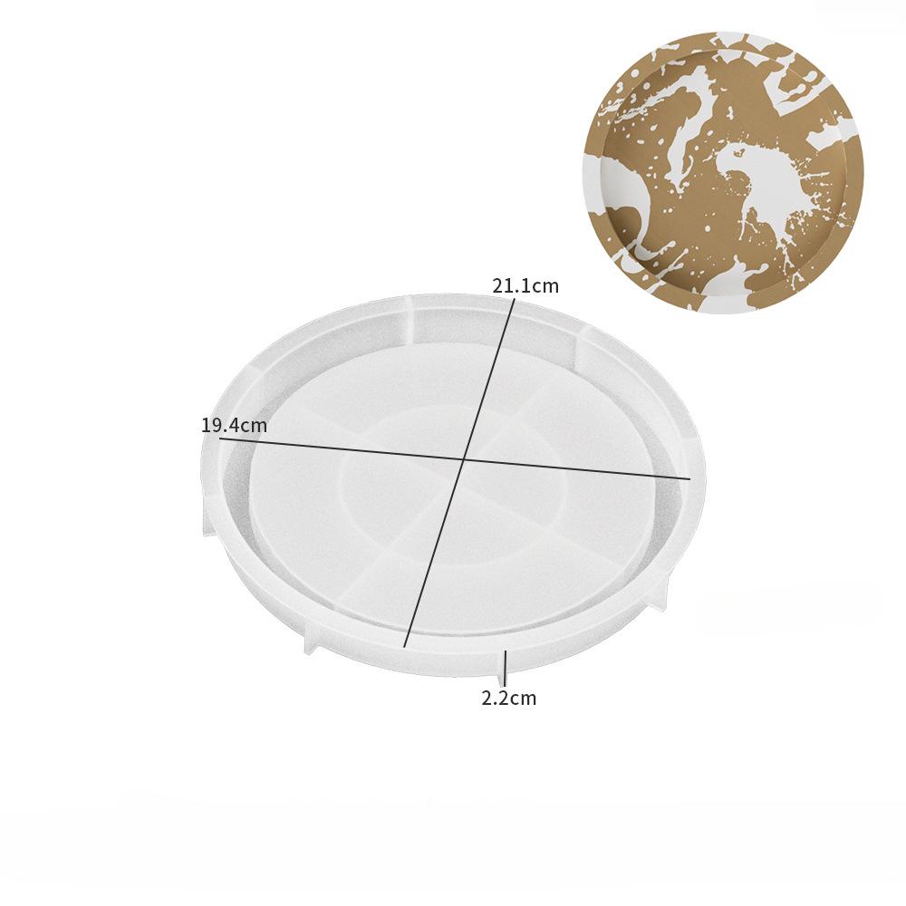 DIY Dropper Mold, Gypsum Cement, Disc, Round Dish Mold, Large Circle, Storage Tray, Flowerpot Base, Silicone Mold