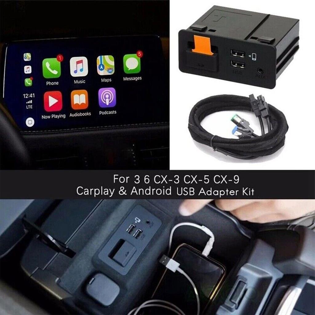 Auto Retrofit Kit TK78-66-9U0C for MX-5 CX-3 CX-5 CX-9 2 3 6 CarPlay Auto USB Adapter Hub C922-V6-605A USB Adapter Hub