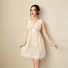 Sex Nightgown Pajamas V-neck Sleeveless Sexy Lace See-through Pajamas Seductive