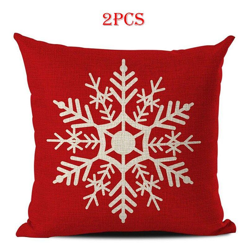 Stylish Snowman And Santa Christmas Pillow Covers For Couch Sofa Festival Decor