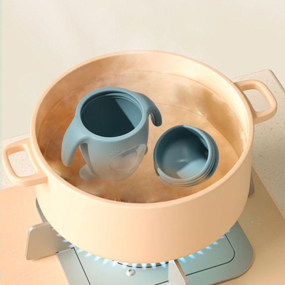 Silicone Baby Silicone Sippy Cup Learning Cup Transparent Cups Fashion Cartoon Water Bottle  Baby