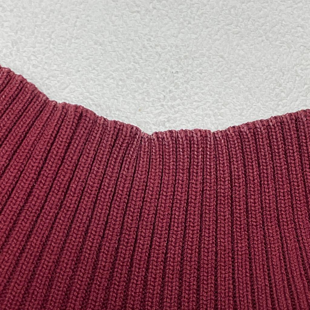 Michael Kors Rayon X Nylon Side Logo Tape Short Sleeve Rib Knit Dress Dress S RedUsed