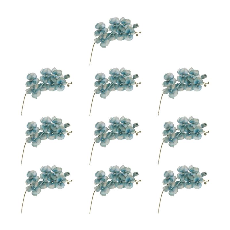 Realistic Artificial Orchids Stem Silk Flower Branch for Permanent Wedding Displays or Home Vases Table Decoration