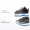 Li Ning Juventude Infantil Antiderrapante Amortecedor Resistente ao Desgaste Rebote Cano Baixo Sapatos de Basquete Tênis Infantil Preto Cinza YKBR078-7