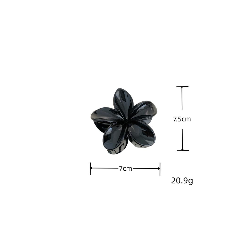 1/3PCS Women Laser Mermaid Princess Flower Shaped 8cm Large Brown Beige Lightweight Plastic Hair Clips Fashion Hair Accessories