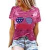 American Flag 3d Print T-shirt Women Fashion Usa Flag T-shirts Vintage T Shirt Casual Short Sleeve Tops Tee Lady Tshirt Distress