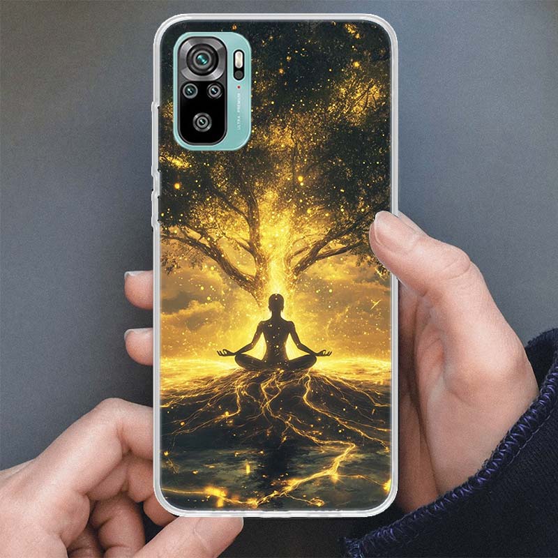 Tree of Life Space Phone Case For Xiaomi Redmi Note 14 13 12S 12 10 10S 11 Pro Plus 11S 11E 11T 9 9S Soft Silicone Shell