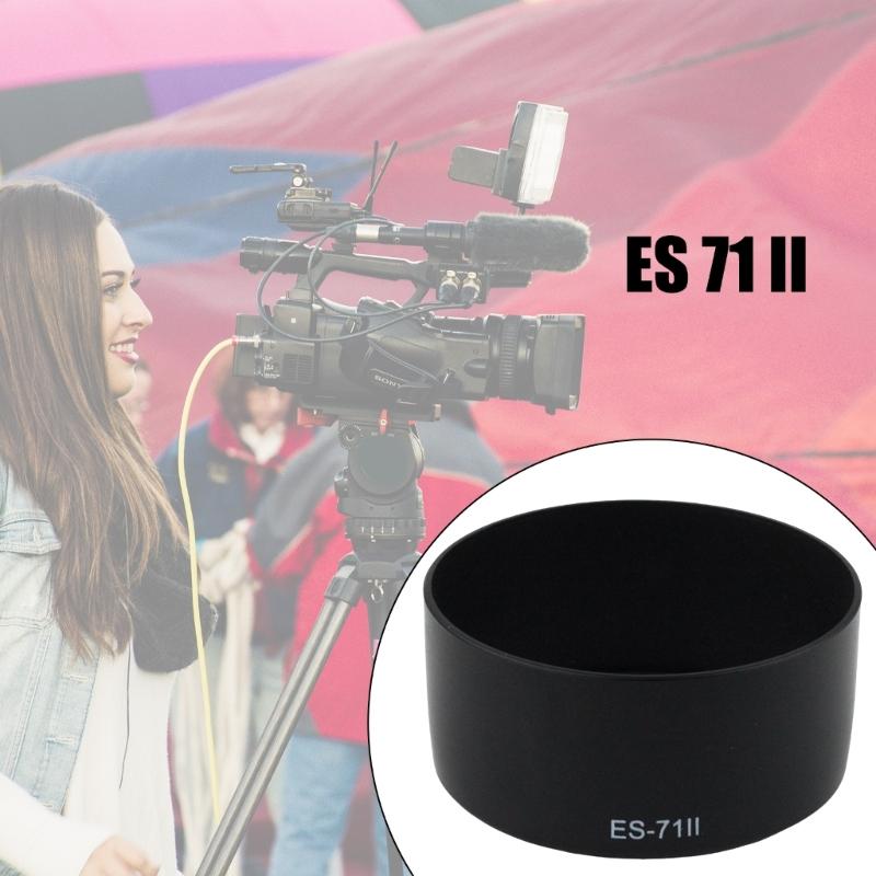 ES71 II Lens Hood Shade For EF50mm F/1.4 50F1.4USM Camera Lens Sunshades Prevents Flare And Protects From Shocks