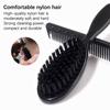 Black Small Beard Styling Brush Professional Shave Beard Brush Barber Vintage Oil Head Shape Carving Cleaning Brush Tools