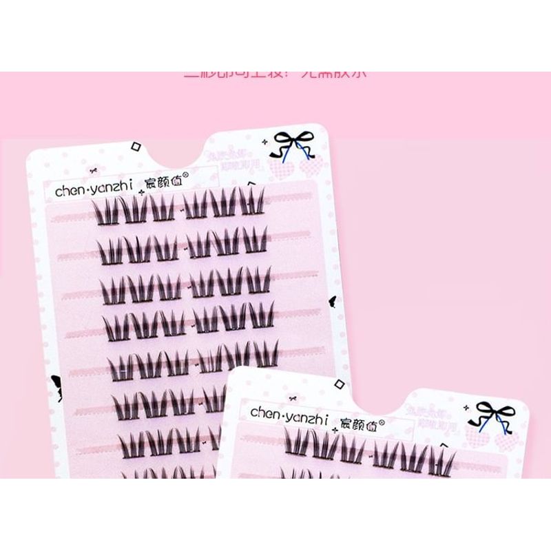 LuxeFlutter - Natural Doll Eye Cluster Glue-Free False Eyelashes
