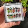 Transparent Plastic Luya Insect Bait Box with Sponge Fish Hook Storage Tool Box for Fly Fishing.
