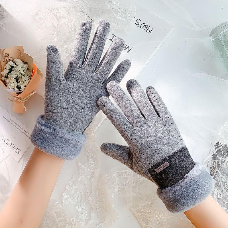 

Жіночі Елегантні Термічні Зимові Рукавички - М який На дотик Зовнішній Матеріал, Нееластичні Рукавички для Холодної Погоди для Повсякденних та Формальних Заходів, Теплі Сенсорні Рукавички сірий