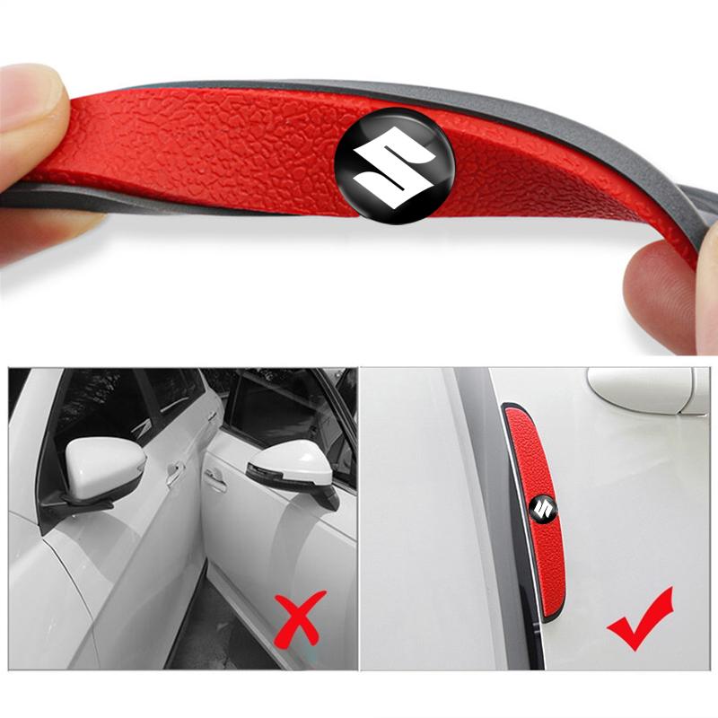 4Pcs Rubber Anti Collision Strip Car Door Rearview Mirror Protector Stickers For Suzuki Swift Vitara Jimny Samurai Baleno Kaiser